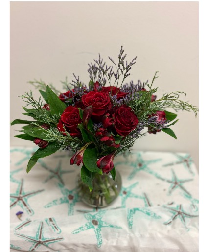 Red Rose arrangement (6roses) 