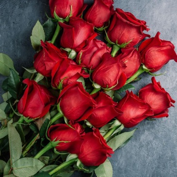 24 Red Rose Bouquet reg.$125 24 red long stem roses in Abbotsford, BC | BUCKETS FRESH FLOWER MARKET INC.