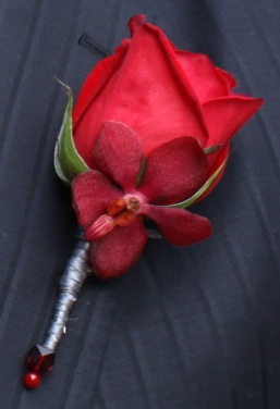 Red Rose  Boutonniere 