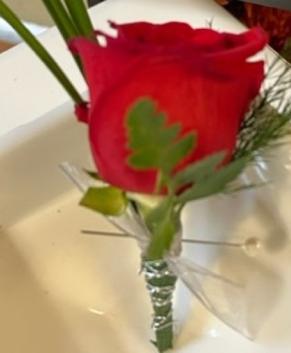 Red Rose  Boutonniere