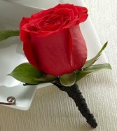 Red Rose Boutonniere Boutonniere