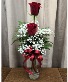 RED ROSE BUD VASE Rose Arrangement