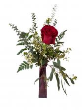 Red Rose Bud Vase Floral Arrangement