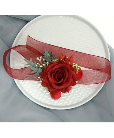 Red Rose Corsage Bracelet in Newmarket, ON | FLOWERS 'N THINGS FLOWER & GIFT SHOP