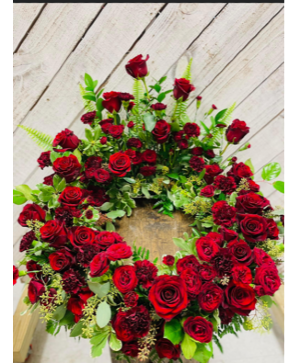Red Rose CremationWreath  