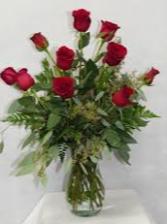 Red Rose Elegance Vase Arrangement