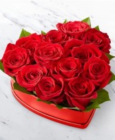 Red Rose Heart Box 