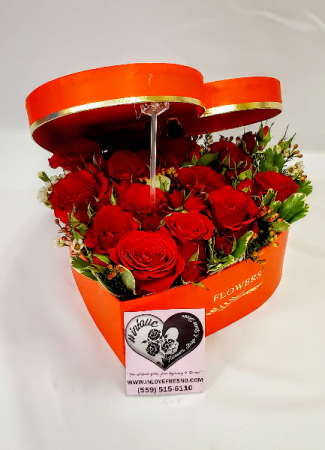 Red Rose Heart Box Valentine