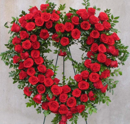 Red rose heart Eternal love 
