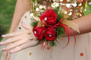 Red Rose Prom corsage corsage in Aurora, NE - Honeysuckle Lane