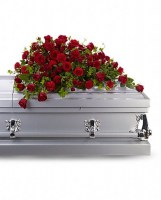 Red Rose Reverence Casket Spray Casket Spray