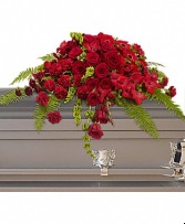 Red Rose Sanctuary Casket Spray