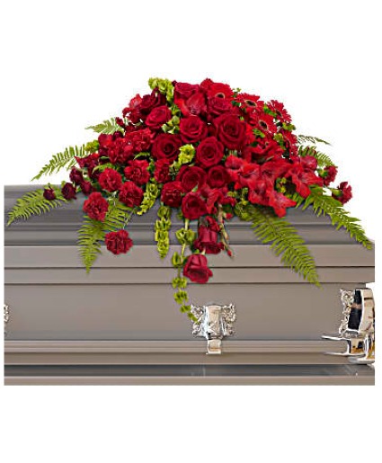 Red Rose Sanctuary Casket Spray 