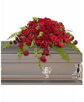 Red Rose Sanctuary Casket Spray 