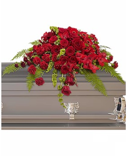 Red Rose Sanctuary Casket Spray 