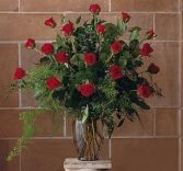 Red Rose Tribute  Vase