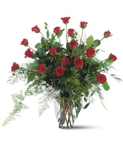 Red Rose Tribute Vase Arrangement 