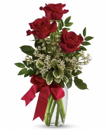 Red Rose Trio Arrangement  