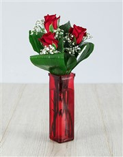 Red Rose Trio Vase Arrangement in Sunrise, FL | FLORIST24HRS.COM Red Rose Trio Vase Arrangement in Sunrise, FL | FLORIST24HRS.COM