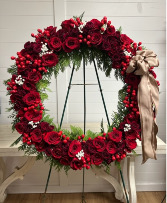 Red Rose Wreath Funeral
