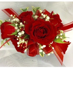 Red rose wrist Corsage corsage