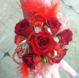 Red Rose Wristlet Prom
