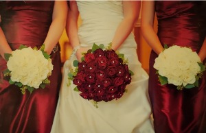 Red Roses and Bling Bridal Bouquet Bridal/Bridesmaid Bouquet