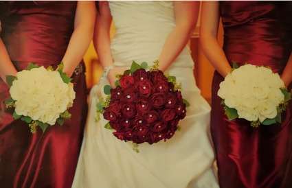 Red Roses and Bling Bridal Bouquet Bridal/Bridesmaid Bouquet