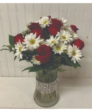 Red Roses and Daisies  