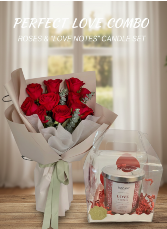 Red Roses and Scented candles flowers in bluffton