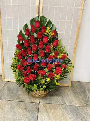 Red roses arrangement all occations
