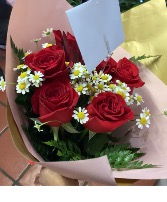 Red roses bouquet Valentine day