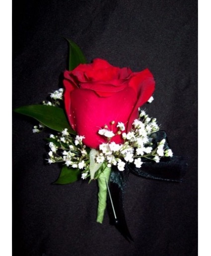 Red Roses Boutonniere