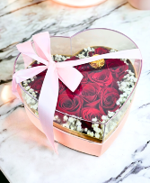 Red Roses Heart Box 
