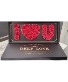 Red roses in a black I love you box. roses in a box