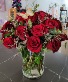 Red roses in a cylinder vase  Any occasion 