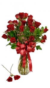 Red Roses in Vase 