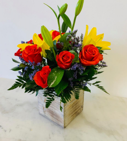 Red roses & Lilies