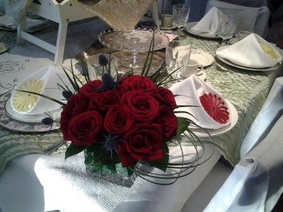 Red Roses Table Arrangement