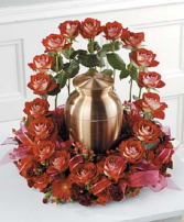 Red Roses Urn Cremation 