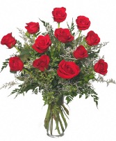 Red roses vase 