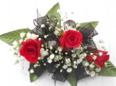 Red Roses With Black Ribbon  