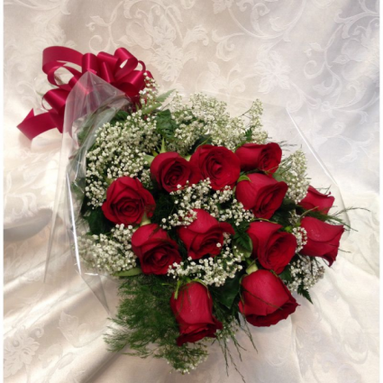 Red Roses Wrapped  Bouquet