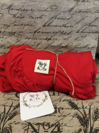 Red Ruffled Kozi & Co Blanket