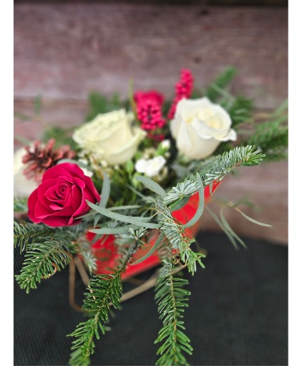 Red Sleigh Arrangement 
