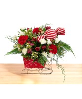 Peppermint Candy Ride  Sleigh Arrangement