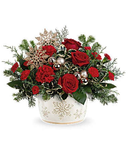 Red Snowflake Centerpiece  