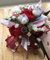 RED SPRAY ROSE Prom Corsage