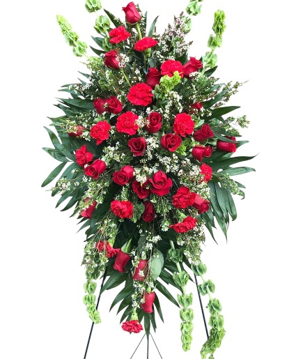 Red Standing Spray Flower Arrangement