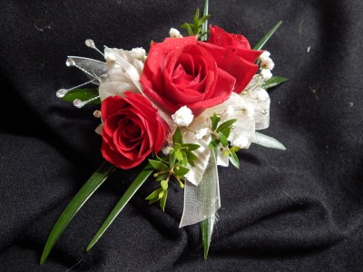 Red Sweetheart Roses Contemporary Corsage